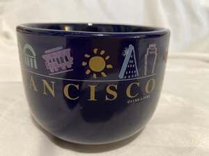 San Francisco Cobalt Blue Cappuccino/Latte Mug with Skyline Graphics